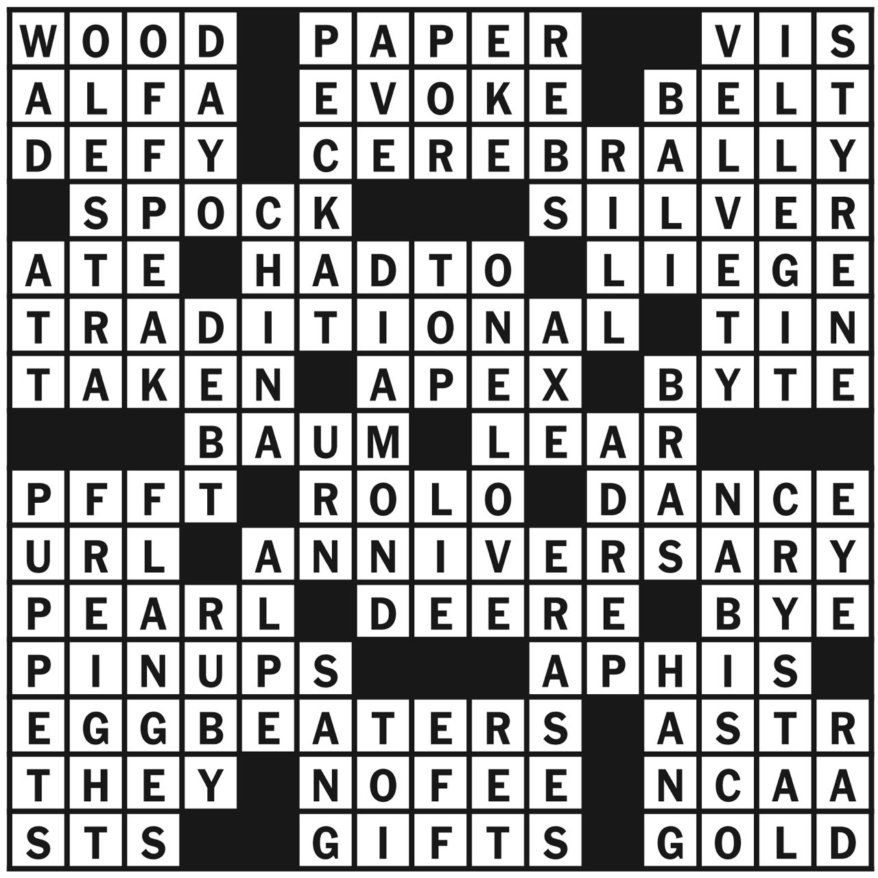 Correction: Feb 27 NYT Crossword answer key Mountain Xpress
