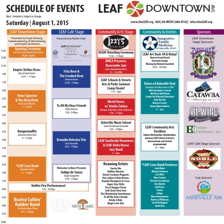 LEAF Downtown AVL announces festival schedule, preevents Mountain Xpress