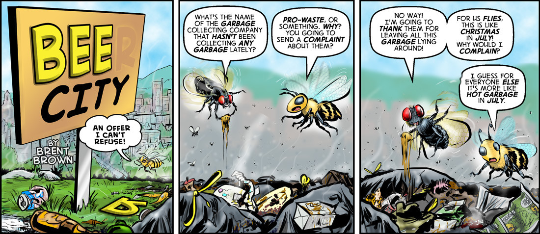 "Bee City 4" cartoon by Brent Brown