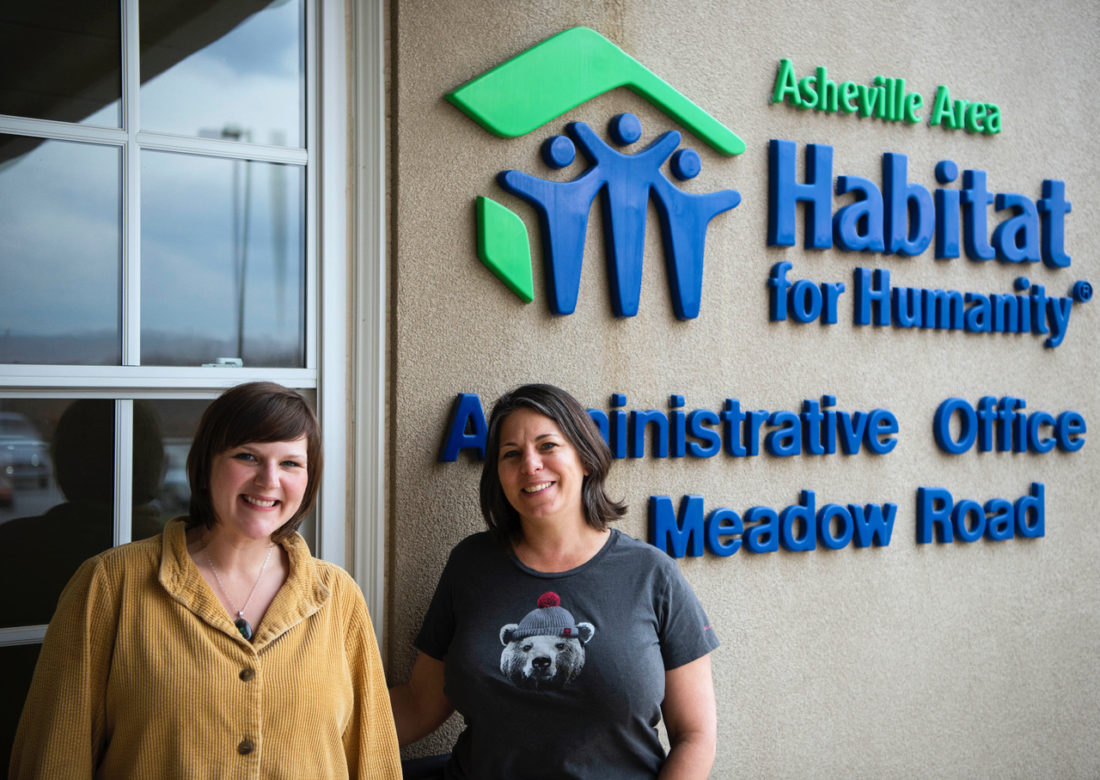 Cassidy Moore and Beth Russo of Asheville Area Habitat for Humanity