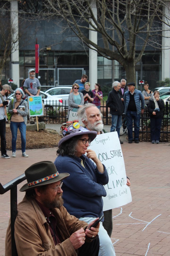 Older attendees at Asheville Youth Climate Strike