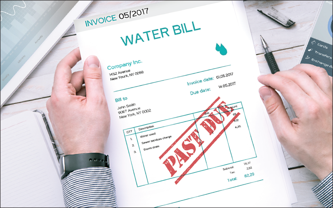 Mock water bill
