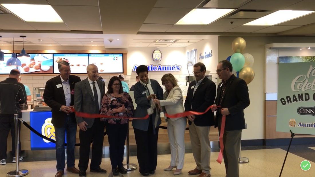 Grand opening of Auntie Anne's and Cinnabon at Asheville Regional Airport