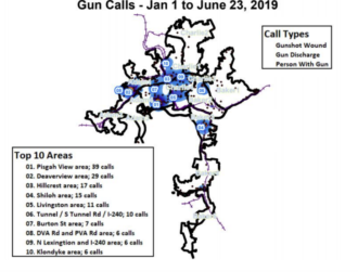 Asheville gun crime map