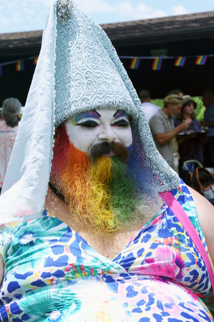Rainbow beard at Hendersonville's Pride Day
