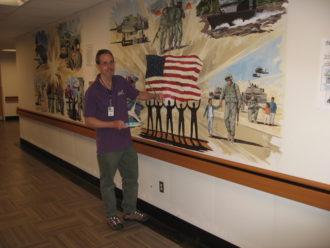 Jim Stilwell with Veterans' Mural Project