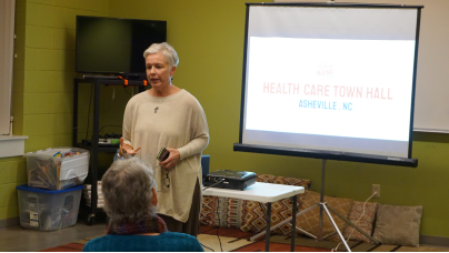 Rep. Susan Fisher presents at Piedmont Rising town hall