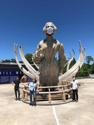 Mel Chin's Wake with mask