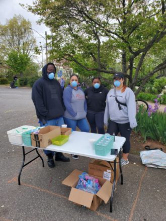 Buncombe County Health and Human Services staff and volunteers at mobile syringe distribution