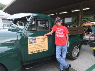 Harold Long with produce truck