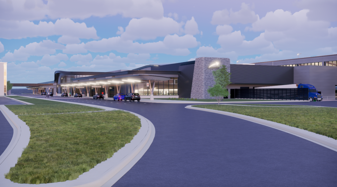 Asheville Regional Airport terminal expansion rendering