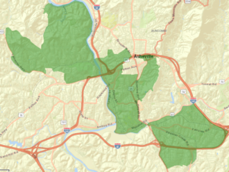 Buncombe County opportunity zones map