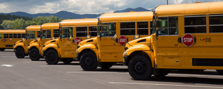 Buncombe County Schools buses